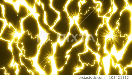 Lightning effect image material | Yellow lightning background illustration 102421512