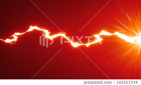 閃電效果圖片素材 |紅色閃電碰撞CG藝術 102421534