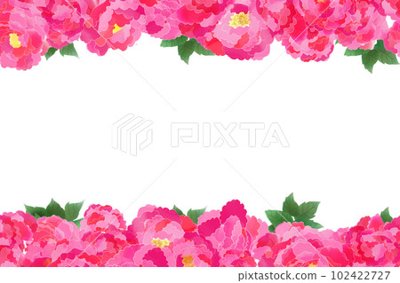 粉色牡丹花框2 102422727