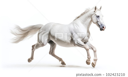 white horse on white background white horse on white background 102423210