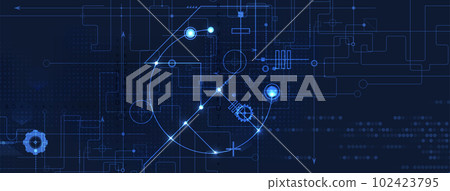 Abstract circuit board futuristic technology processing background 102423795