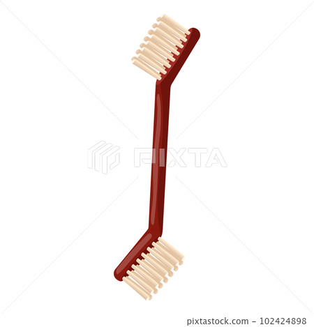 A brush for brushing the teeth of animals. vector illustration isolated on a white background A brush for brushing the teeth of animals. vector illustration isolated on a white background 102424898