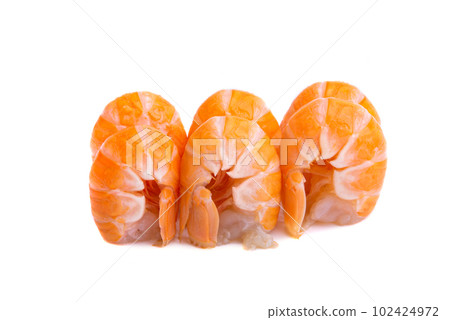 boiled shrimp tail isolated boiled shrimp tail isolated 102424972
