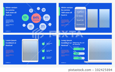 Creative presentation templates elements on a blue background. Vector infographics. Creative presentation templates elements on a blue background. Vector infographics. 102425894