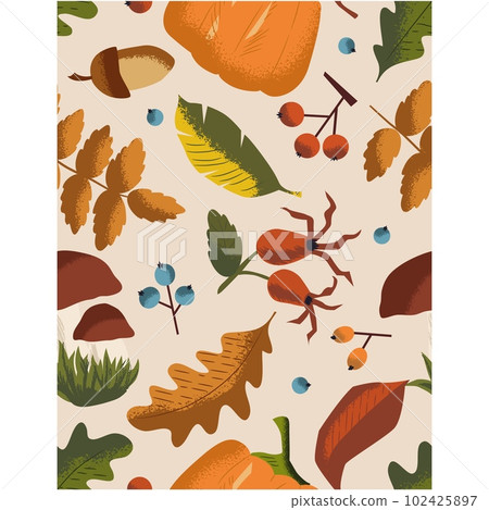 Autumn pattern fall leaf vector seamless design Autumn pattern fall leaf vector seamless design 102425897