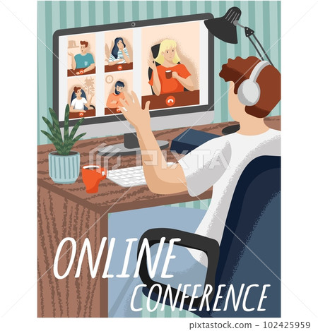 Online video conference for people call or webinar Online video conference for people call or webinar 102425959
