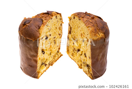 Panettone Italian isolated 102426161