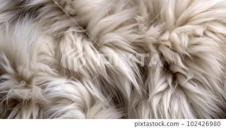 Natural animal white fur background,bunny design template, copy space top view,white wool seamless texture light sheep fluffy background 102426980