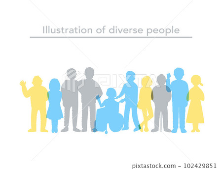 多樣性的圖像剪影 102429851