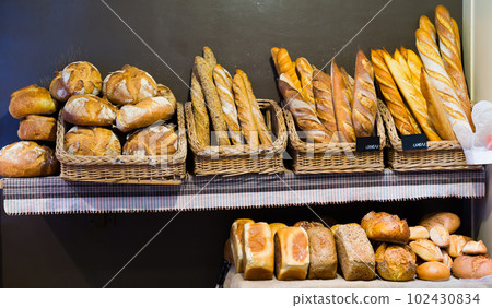 Bread in European bakery Bread in European bakery 102430834