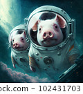pig, space, astronauts 102431703
