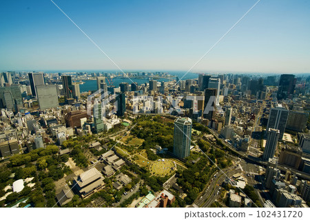 東京塔的南面景色 東京塔的南面景色 102431720