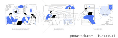 Data safety abstract concept vector illustrations. 102434031