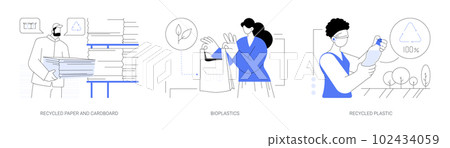 Sustainable packaging abstract concept vector illustrations. 102434059