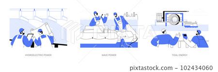 Alternative energy source abstract concept vector illustrations. 102434060