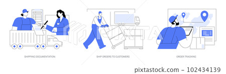 Package formation abstract concept vector illustrations. Package formation abstract concept vector illustrations. 102434139