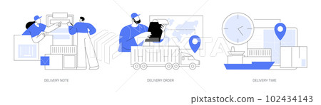 Third-party logistics abstract concept vector illustrations. Third-party logistics abstract concept vector illustrations. 102434143