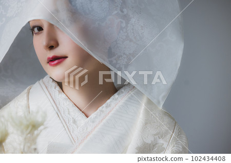 Bride pure white cotton hat Bride pure white cotton hat 102434408
