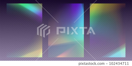 Crystal refraction overlay, leak flare, rainbow sunlight effect, holographic reflections for posters or social media. Crystal refraction overlay, leak flare, rainbow sunlight effect, holographic reflections for posters or social media. 102434711