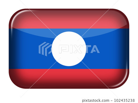 Laos web icon rectangle button with clipping path 3d illustration Laos web icon rectangle button with clipping path 3d illustration 102435238