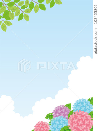 Rainy season _ background illustration _ 4 _ vertical 102435803