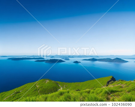 Sea which can be seen from the mountain 102436090