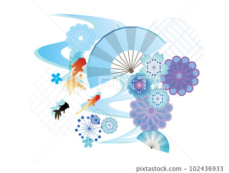 涼爽的夏日日式圖像背景 涼爽的夏日日式圖像背景 102436933