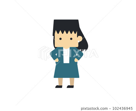 畸形的商務人士插畫女人 畸形的商務人士插畫女人 102436945