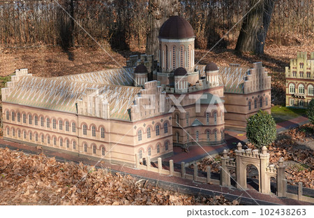 Kyiv, Ukraine November 11, 2021: the building of the National Chernivtsi University named after Yuriy Fedkovich in the city of Chernivtsi - Museum of Miniatures Kyiv Kyiv, Ukraine November 11, 2021: the building of the National Chernivtsi University named after Yuriy Fedkovich in the city of Chernivtsi - Museum of Miniatures Kyiv 102438263