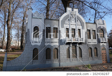 Kyiv, Ukraine November 11, 2021: House of the "Weeping Widow" Arshavsky's mansion - miniature museum in Kyiv 102438287