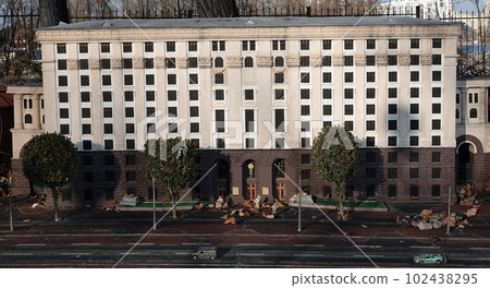 Kyiv, Ukraine November 11, 2021: Museum of Miniatures - Kyiv central street Khreshchatyk 102438295