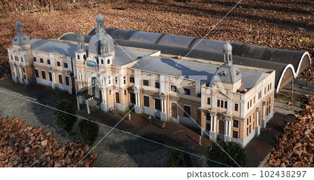 Kyiv, Ukraine November 11, 2021: Museum of Miniatures - Lviv railway station building 102438297
