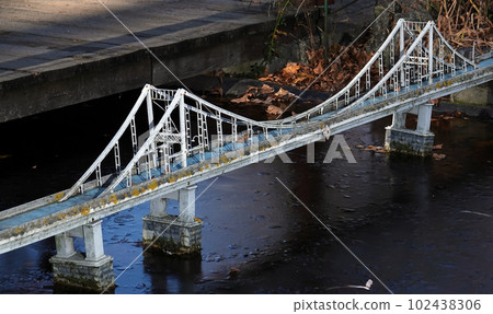 Kiev, Ukraine November 11, 2021: Museum of Miniatures - Pedestrian bridge in Kiev 102438306