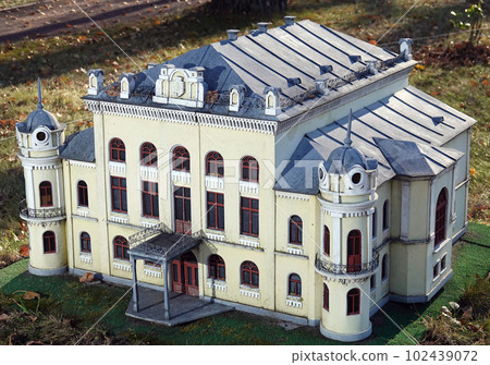 Kiev, Ukraine November 11, 2021: Museum of Miniatures - the building of the Kiev Philharmonic 102439072