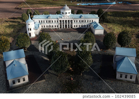 Kyiv, Ukraine November 11, 2021: Palace and park ensemble Kachanivka estate - miniature museum in Kyiv 102439085