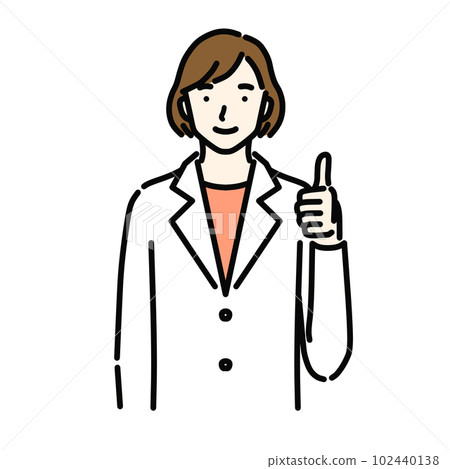 一個穿白大衣的女人做得很好 一個穿白大衣的女人做得很好 102440138