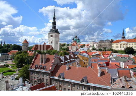 Scandinavian Estonia World Heritage Tallinn Old Town Historic District View from the Observation Deck Scandinavian Estonia World Heritage Tallinn Old Town Historic District View from the Observation Deck 102441336