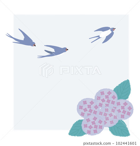 繡球花和燕子 102441601