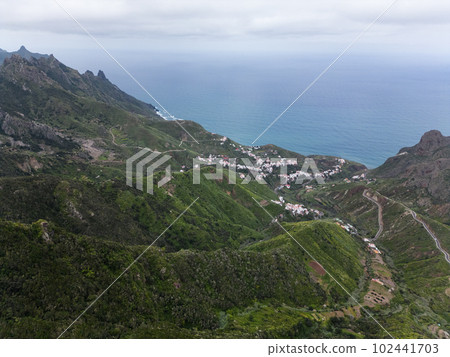 beautiful green Anaga rural national park and mountains, Tenerife, Canary islands beautiful green Anaga rural national park and mountains, Tenerife, Canary islands 102441703