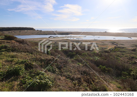 San Simeon Beach and ocean 102443168
