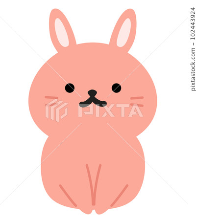 一隻可愛的兔子的全身插圖 一隻可愛的兔子的全身插圖 102443924