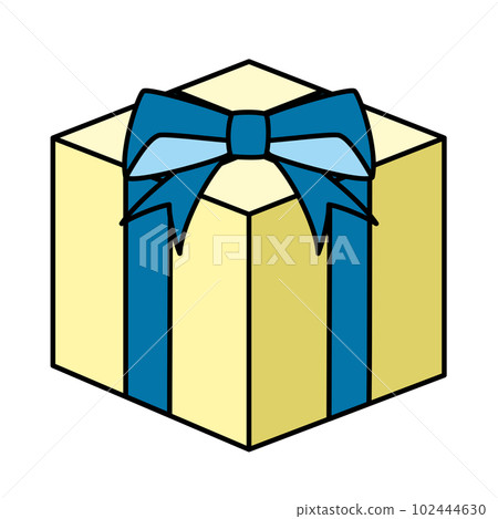 Isometric style simple gift box blue 102444630