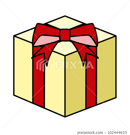 Isometric style simple gift box red 102444633