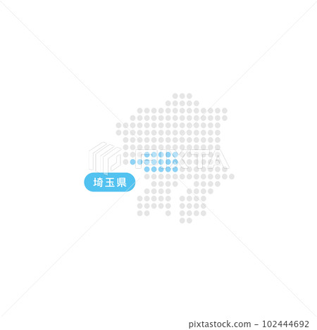 由點組成的關東和埼玉縣地圖 由點組成的關東和埼玉縣地圖 102444692