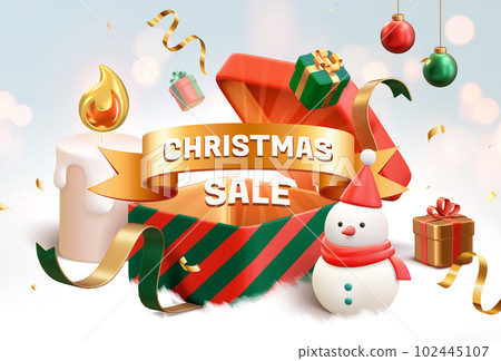 3D white Christmas sale promotion 3D white Christmas sale promotion 102445107