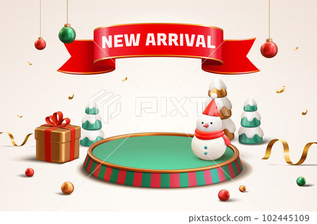 3D Christmas display background 102445109