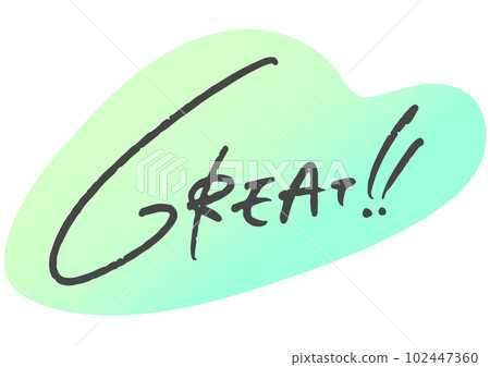 手寫字符素材“GREATE!!”矢量數據。 102447360