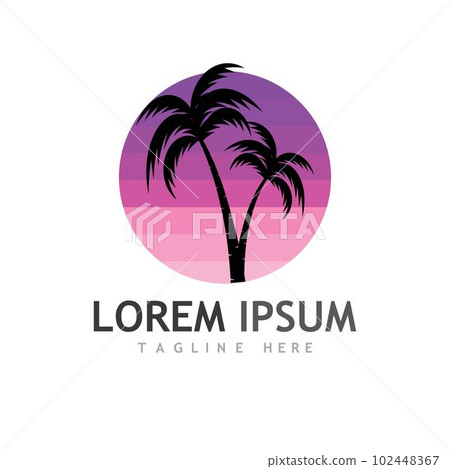 Palm tree summer logo template Palm tree summer logo template 102448367