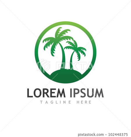 Palm tree summer logo template Palm tree summer logo template 102448375