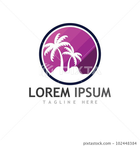 Palm tree summer logo template Palm tree summer logo template 102448384